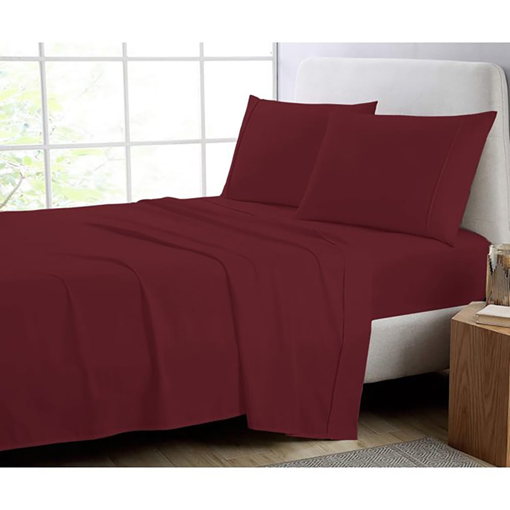 Burgundy_Cotton_fitted_sheet