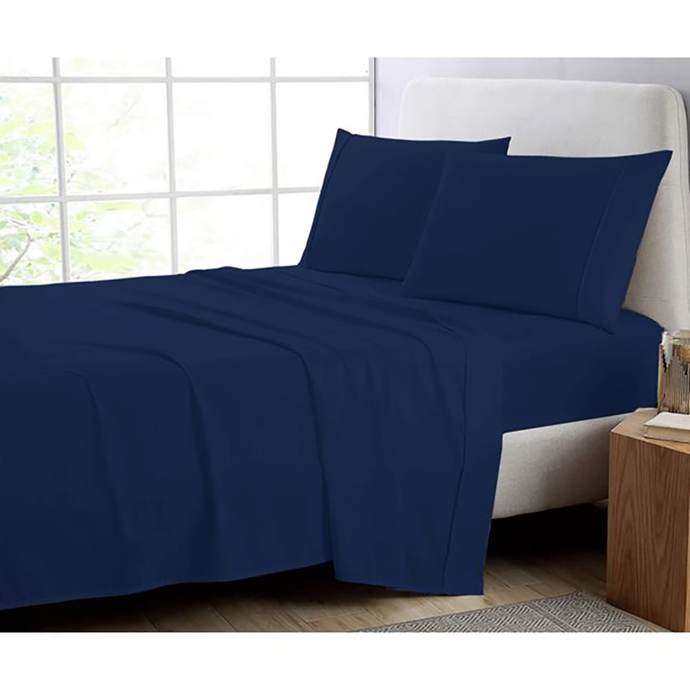 Cotton Fitted Sheet Dark Blue Pakistan