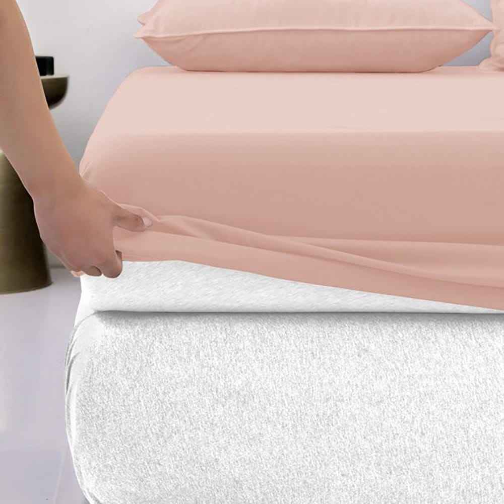 Cotton fitted sheet-PeachColor
