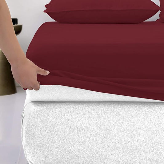 Cotton_fitted_sheet_-_Burgundy_Color