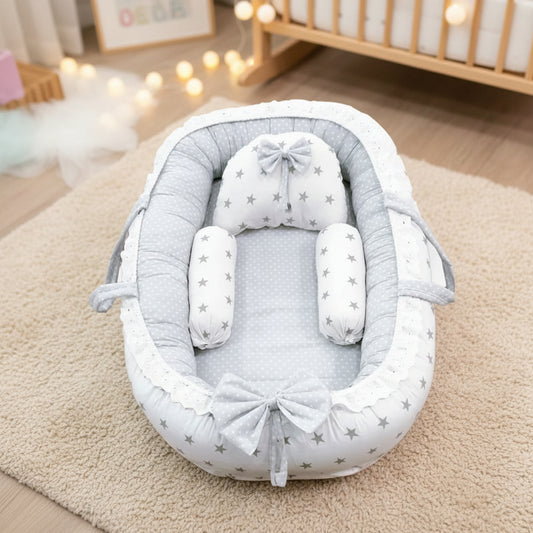 Grey Stars Baby Nest