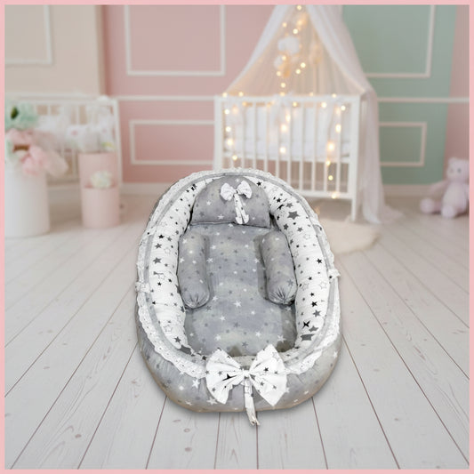 Grey White Baby Nest