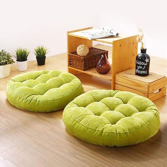 Round-Shape-Velvet-Floor-Cushions-Light-Green