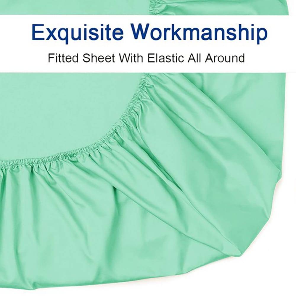 Solid Color Cotton Fitted Bed Sheet - Seafoam Green - TC 150