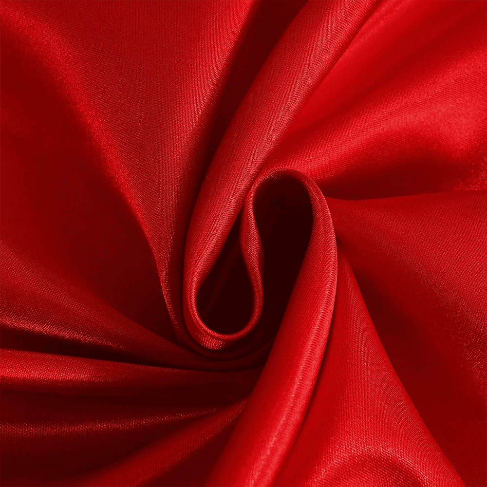 Satin Silk Duvet Cover - Coral Red