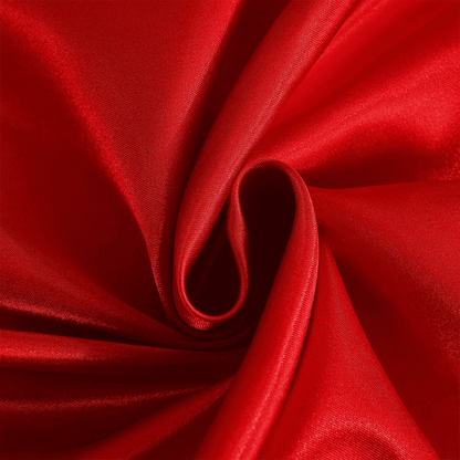 Satin Silk Duvet Cover - Coral Red