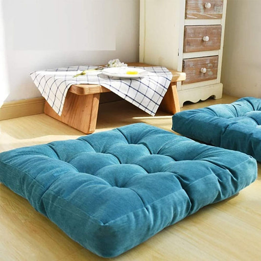 Square-Shape-Velvet-Floor-Cushions-Cyan