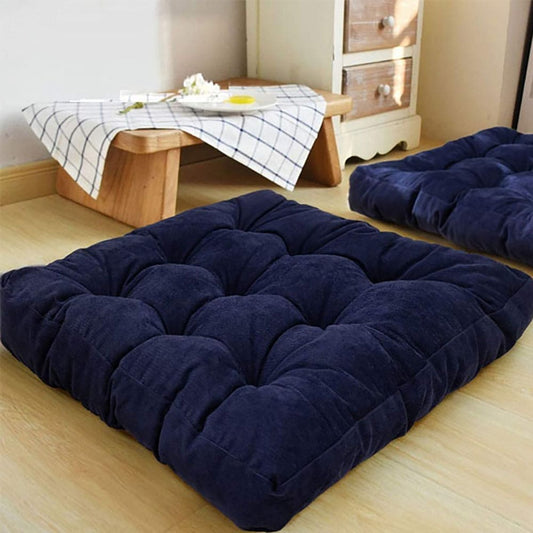 Square-Shape-Velvet-Floor-Cushions-Navy-Blue