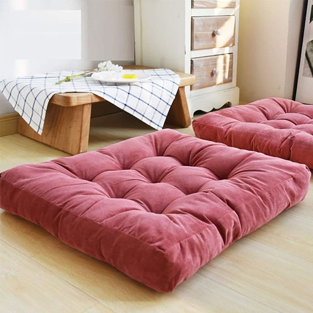 Square-Shape-Velvet-Floor-Cushions-Pink