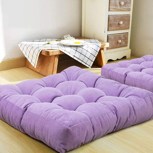 Square-Shape-Velvet-Floor-Cushions-Purple