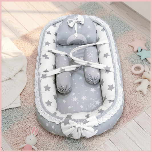 Stars Grey  Baby Nest
