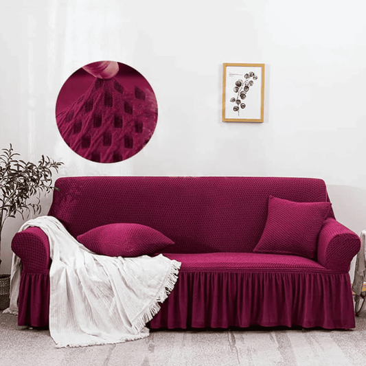 Turkish Mesh Sofa Cover - Maroon