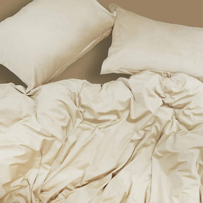 Velvet Quilt Cover - Beige