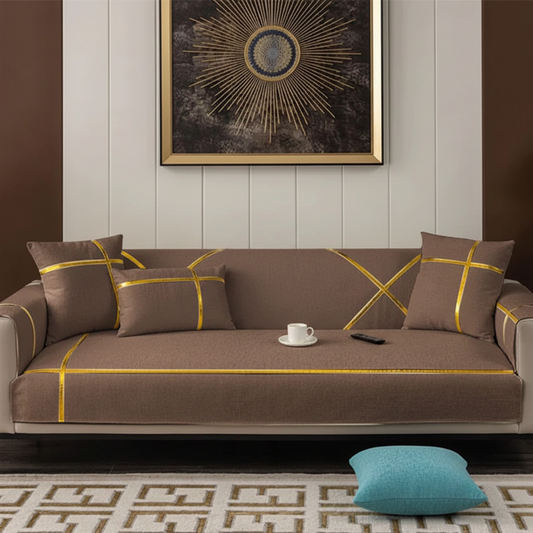 velvet sofa cover light brown