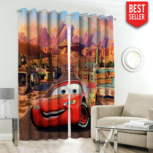 Cars Theme Kids Room Curtains