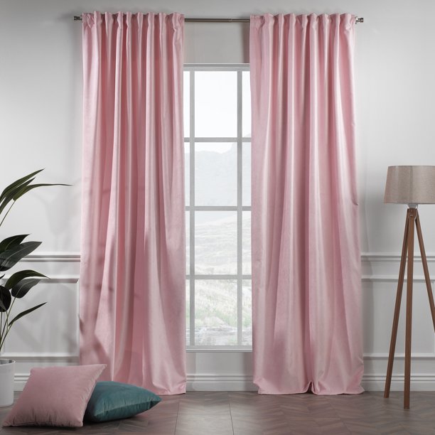 pink velvet Curtains