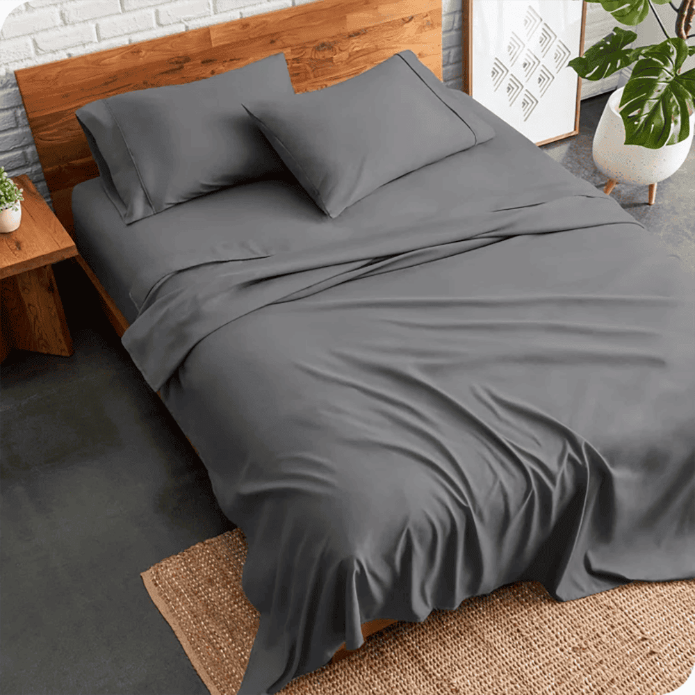 plain bed sheet - grey