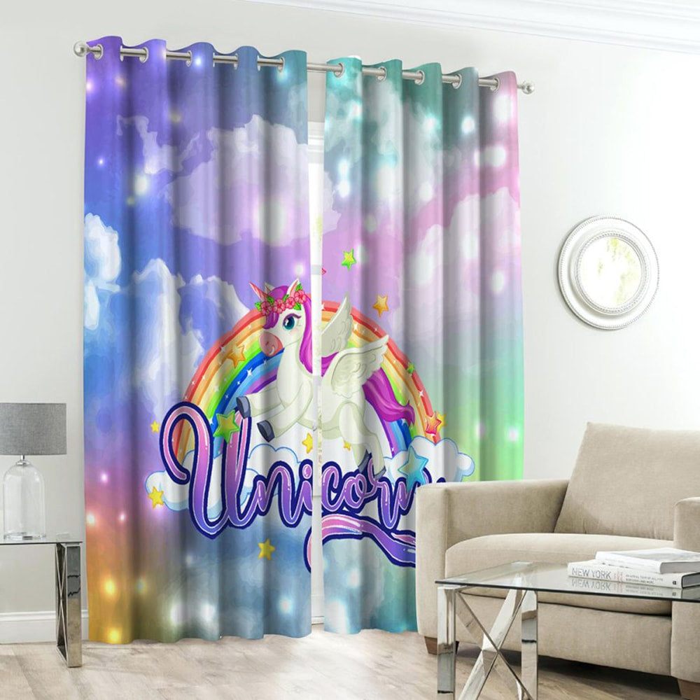 unicorn kid curtains