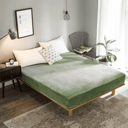 velvet_fitted_sheet-olive_green