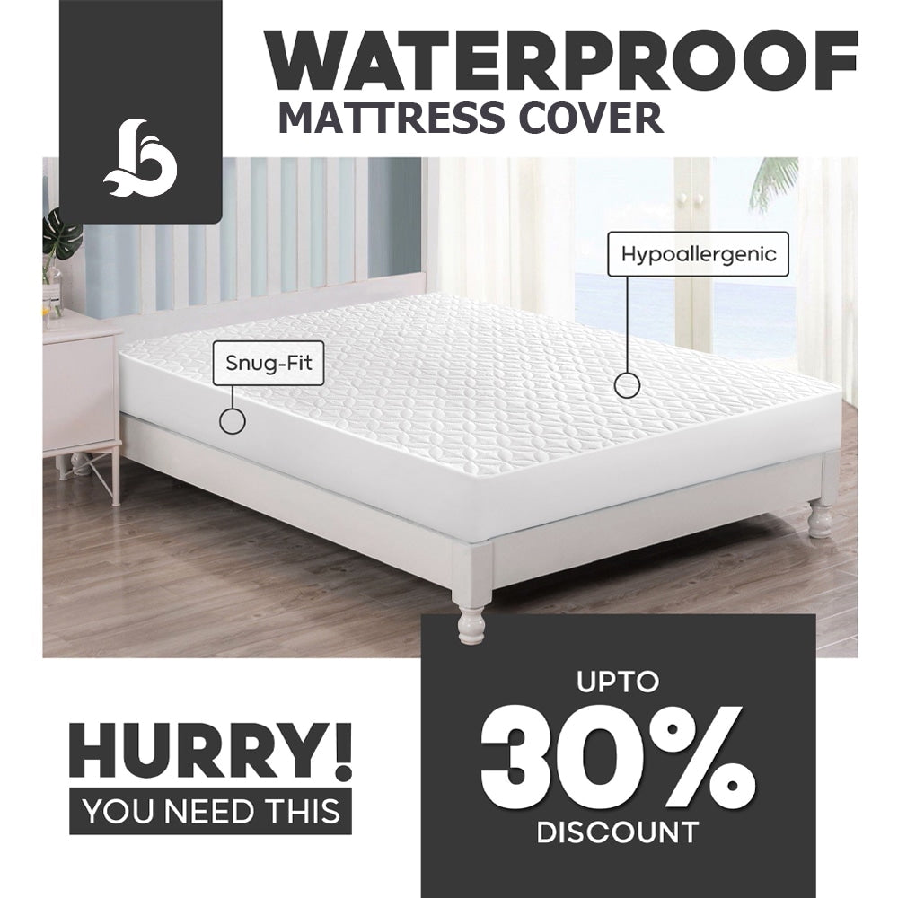 waterproof mattress cover pakistan - white